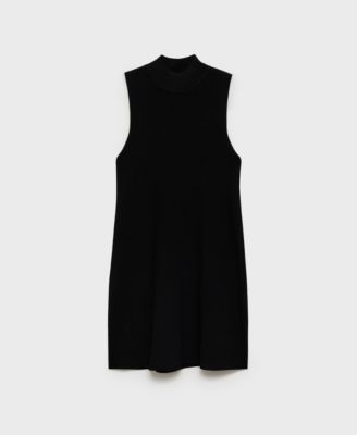 MANGO - Women's Perkins-Neck Knitted Dress