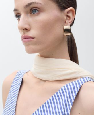 Women's Striped Flared Midi Dress