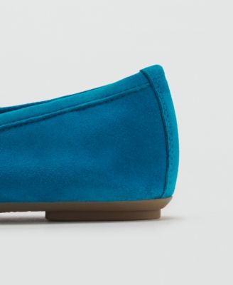 Women's Bow Suede Ballerinas Shoes