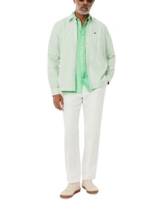 Lacoste Men's Regular-Fit Logo Linen Shirt Macy's
