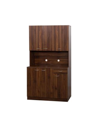 70.87" Tall Wardrobe& Kitchen Cabinet, with 6-Doors, 1-Open Shelves and 1-Drawer for bedroom