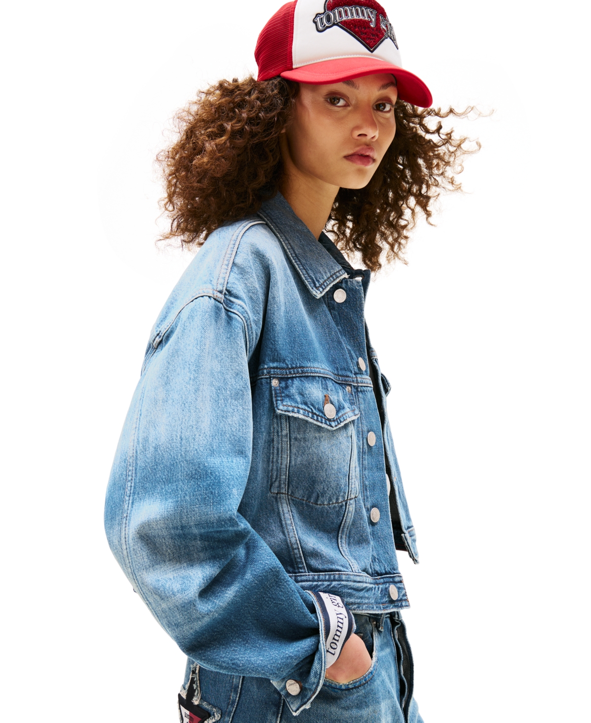 Tommy Jeans Tommy Girl Women's Oversized Cropped Trucker Jacket