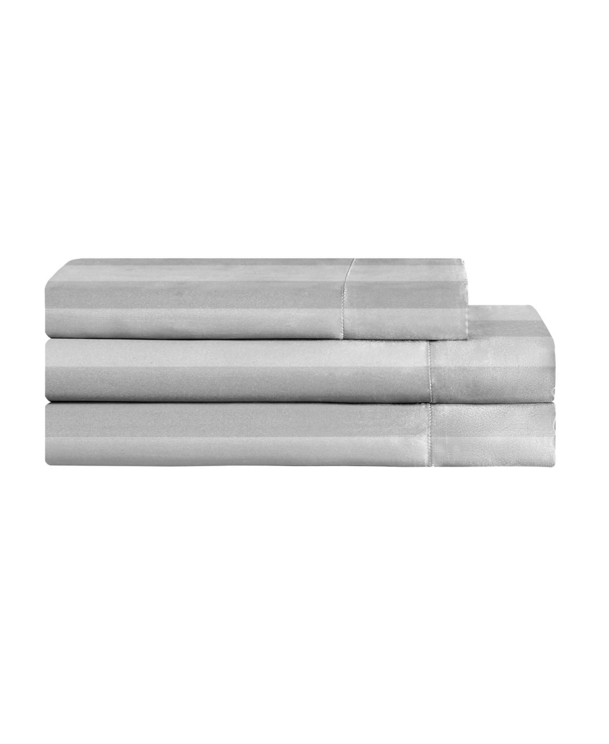 Juicy Couture Satin Damask 3-pc. Sheet Set, Twin In Gray
