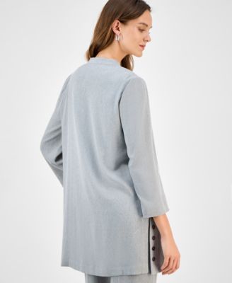 Women's 3/4-Sleeve Open-Front Cardigan