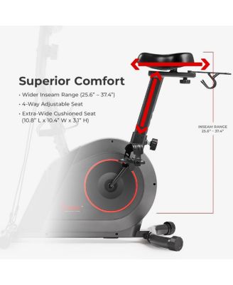 Smart 16-Level Magnetic Resistance Upright Bike, with Workout Bands & Free SunnyFit App via Bluetooth