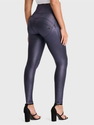 Women's Metallic High-Rise Sculpting Skinny Pants