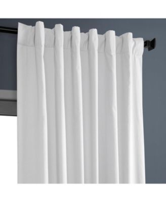 Whisper White Solid Cotton Hotel Blackout Curtain
