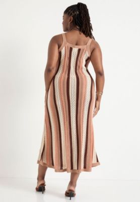 June + Vie Women's June + Vie Strap Sweater Midi Dress