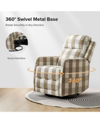 Coral Modern Ergonomic Swivel Rocker Manual Recliner