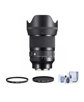 50mm f/1.4 DG DN Art Lens for Sony E Bundle with Hoya 72mm Multi-Coated UV and CPL Filters, Cleaning Kit