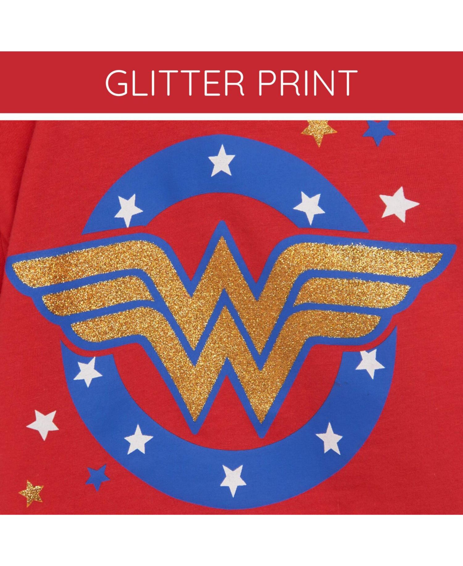 Little Girls Glitter Graphic T-Shirt