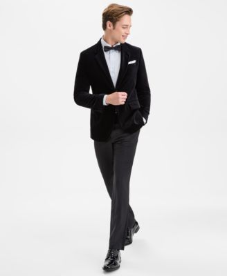 Men's Slim-Fit Solid Velvet Sport Coat