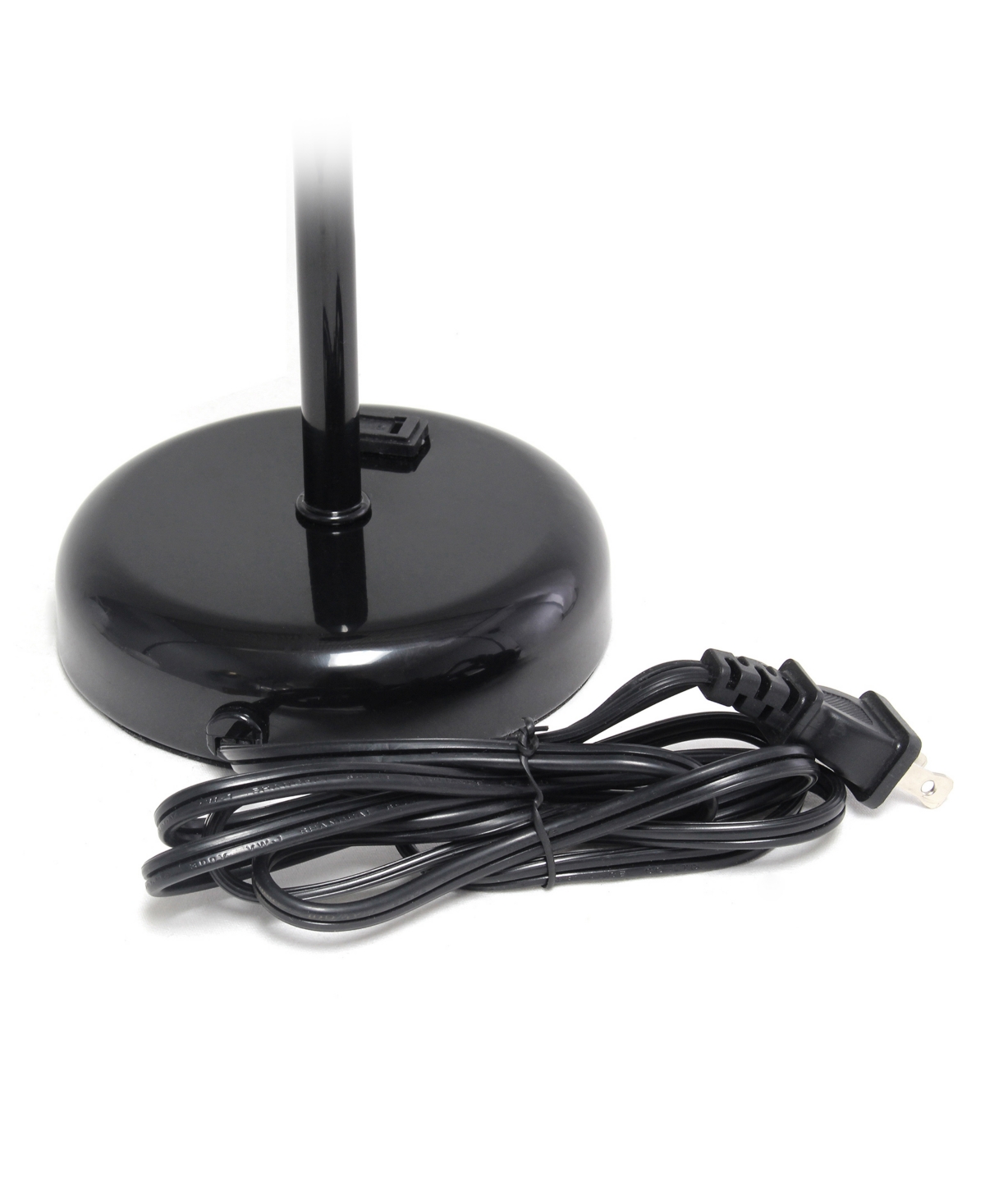 Creekwood Home 19.5" Metal Oslo Contemporary Bedside Duo Table Lamp Set In Black Base,white Shade