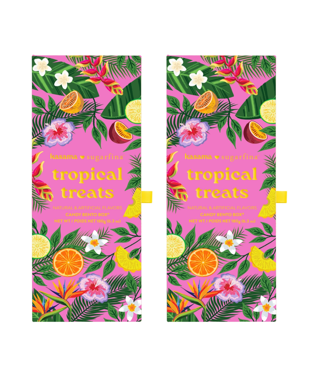 Sugarfina Tropical Treats 3 Piece Bento Box, Set Of 2