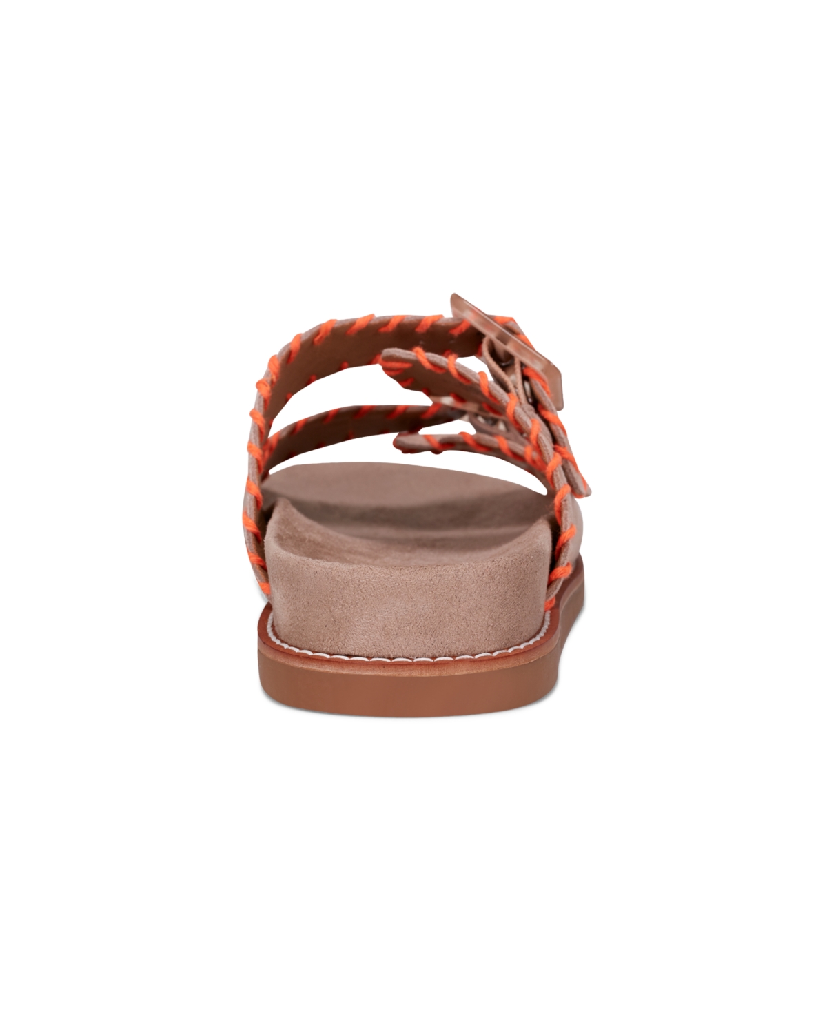EARTH WOMEN'S FAUSTO STITCHED DOUBLE BAND SLIP-ON SANDALS 