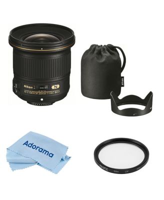20mm f/1.8G ED AF-S NIKKOR Lens, Bundle with ProOptic 77mm Multi Coated UV Slim Filter, Cleaning Cloth
