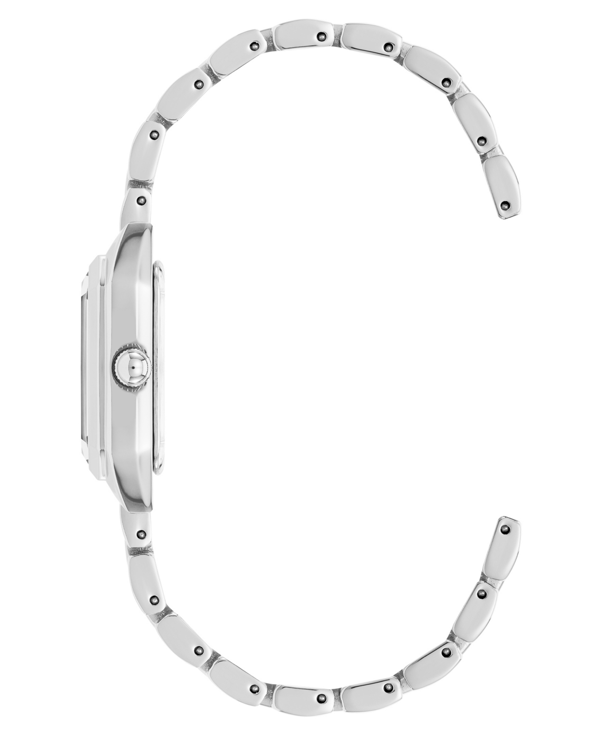 Anne Klein Women's Quartz Petite Octagonal Silver-tone Metal Alloy Bracelet Watch, 21mm