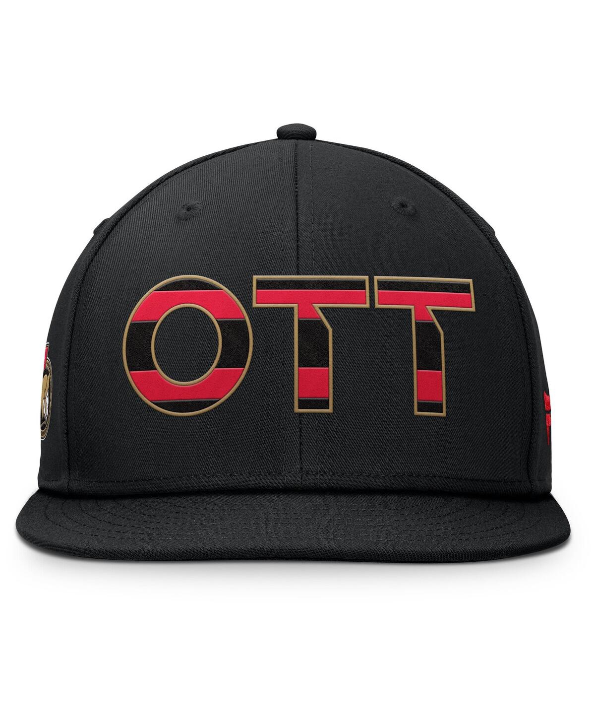Fanatics Men's Black Ottawa Senators Authentic Pro Rink Snapback Hat In Black