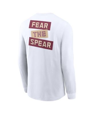 Men's White Florida State Seminoles Two-Hit Classic Location Long Sleeve T-Shirt