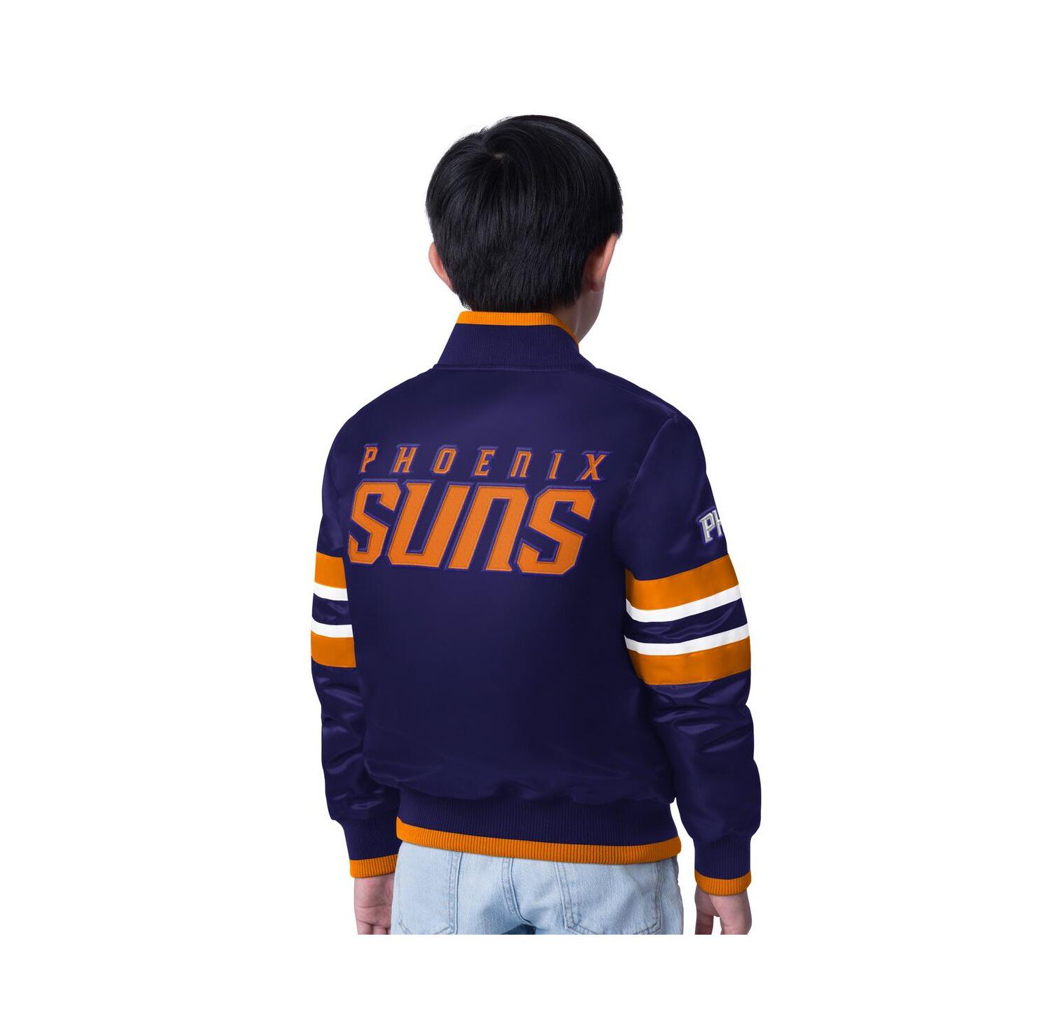 Big Boys and Girls Purple Phoenix Suns Scout Varsity Full-Snap Jacket