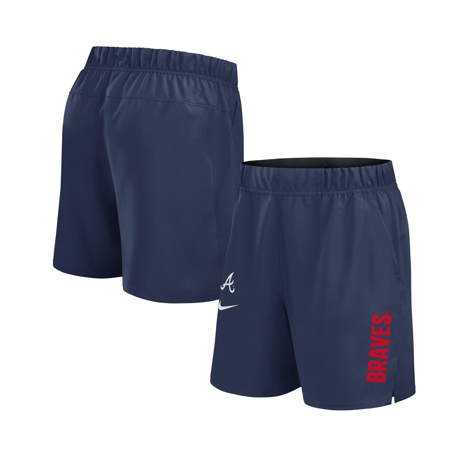 Men's Navy Atlanta Braves Woven Victory Performance Shorts