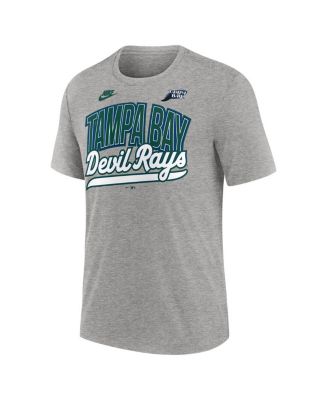 Men's Heather Gray Tampa Bay Rays Cooperstown Collection Retro Tri-Blend T-Shirt