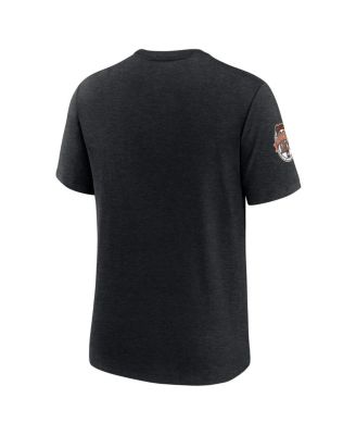 Men's Heather Black San Francisco Giants Cooperstown Collection Eras Tri-Blend T-Shirt