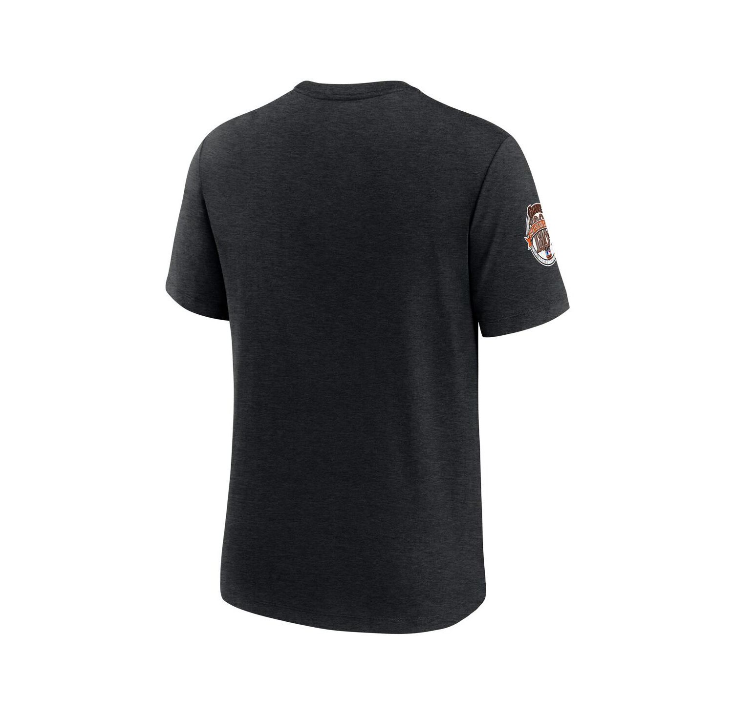 Men's Heather Black San Francisco Giants Cooperstown Collection Eras Tri-Blend T-Shirt