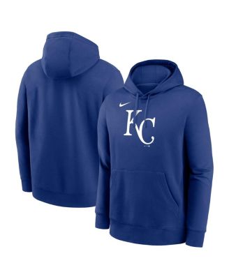 Nike - Men's Royal Kansas City Royals Logo Club Fleece Pullover Hoodie