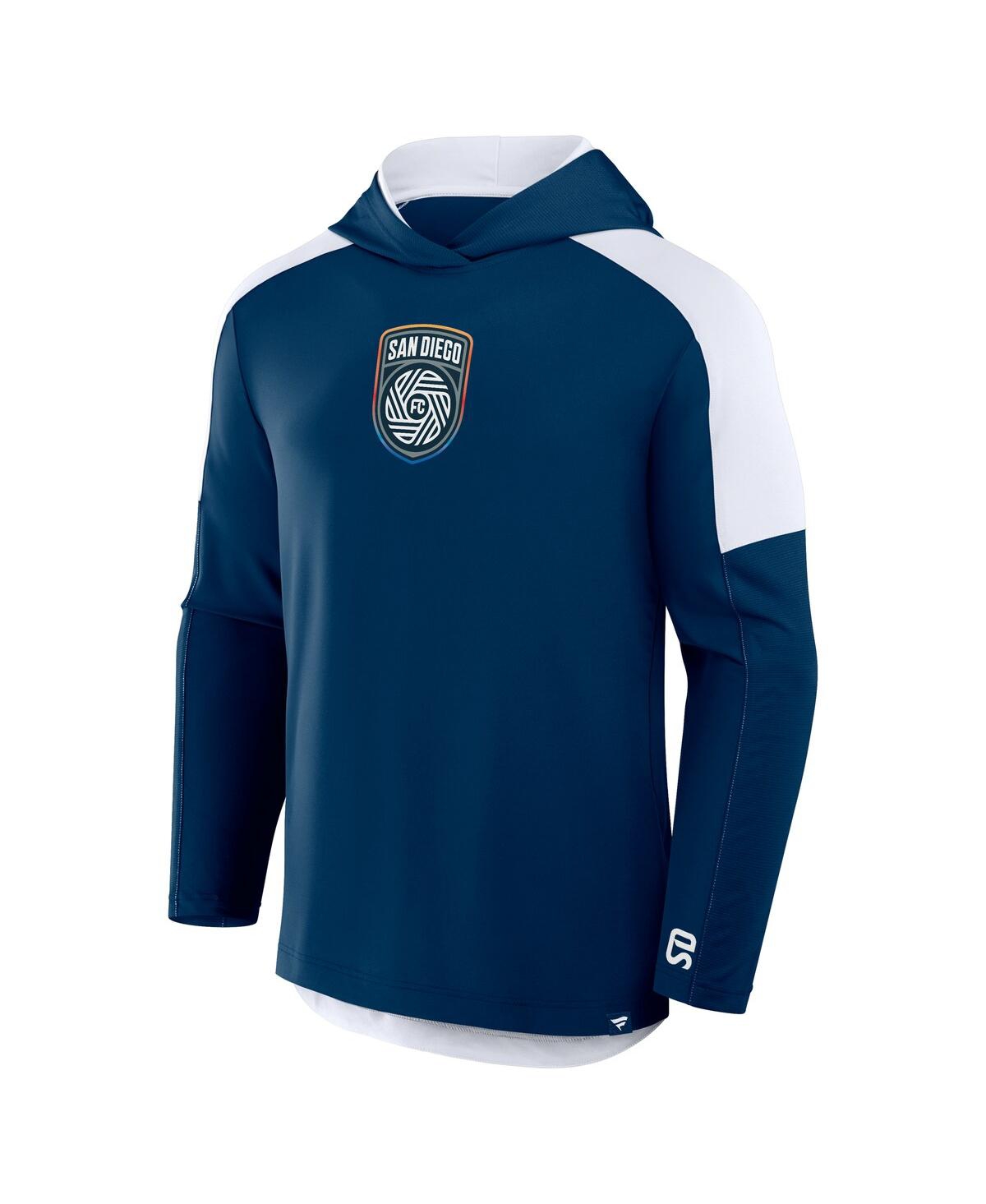 Fanatics Men's Navy San Diego Fc Red Card Transitional Pullover Hoodie In Navy
