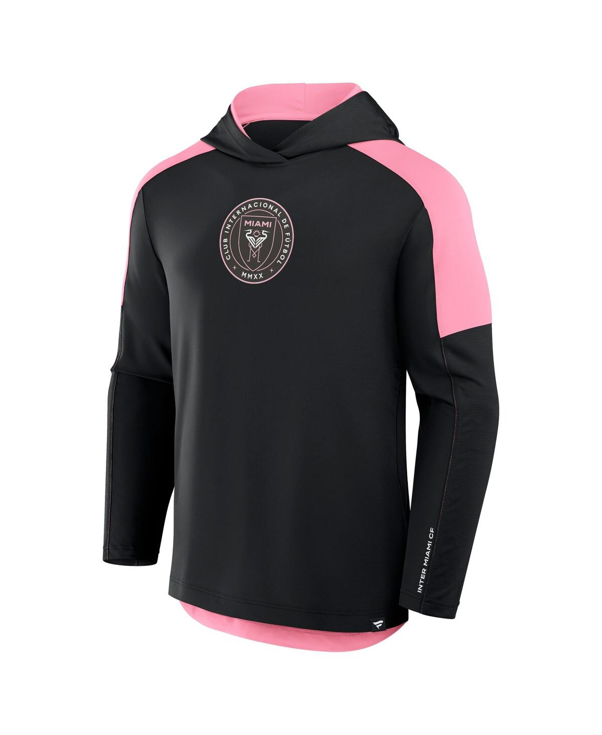 Fanatics Men's Black Inter Miami Cf Red Card Transitional Pullover Hoodie In Black