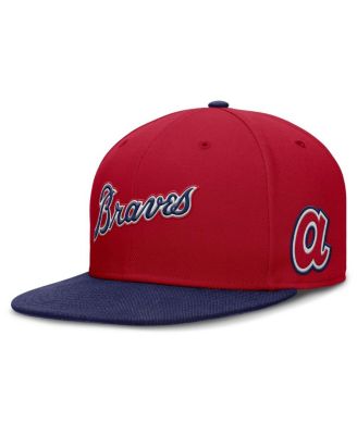 Men's Red Atlanta Braves True Performance Fitted Hat