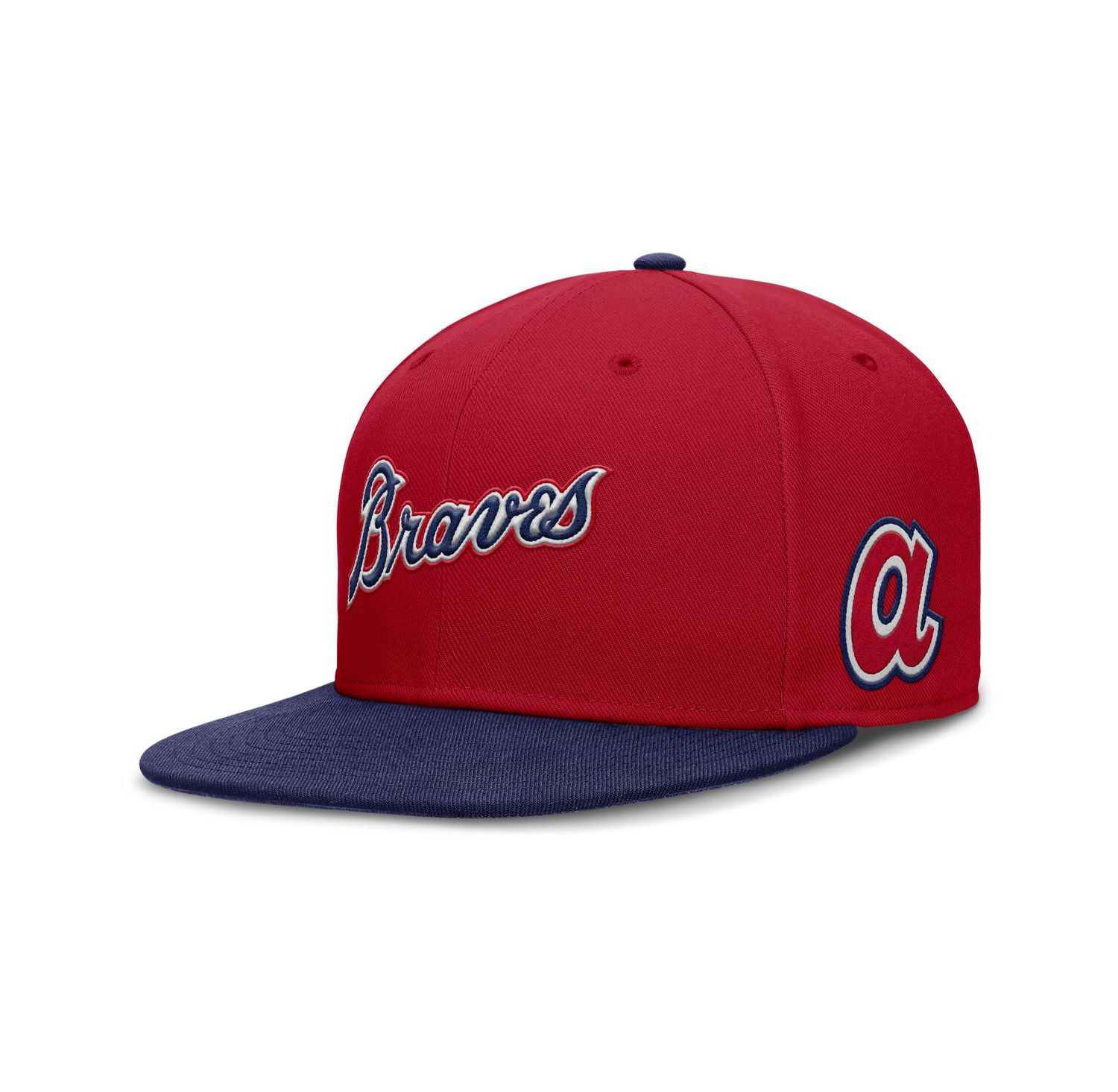 Men's Red Atlanta Braves True Performance Fitted Hat