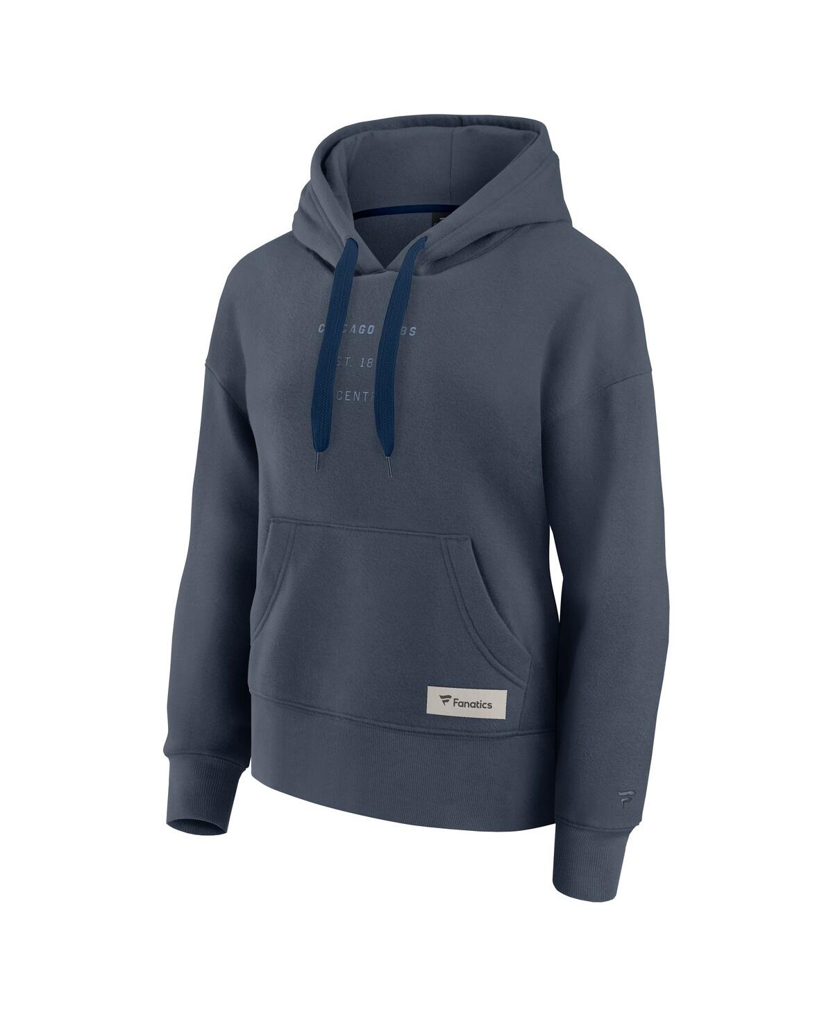 Fanatics Women's Blue Chicago Cubs Elements Future Ground Subtle Tonal Pullover Hoodie In Navy