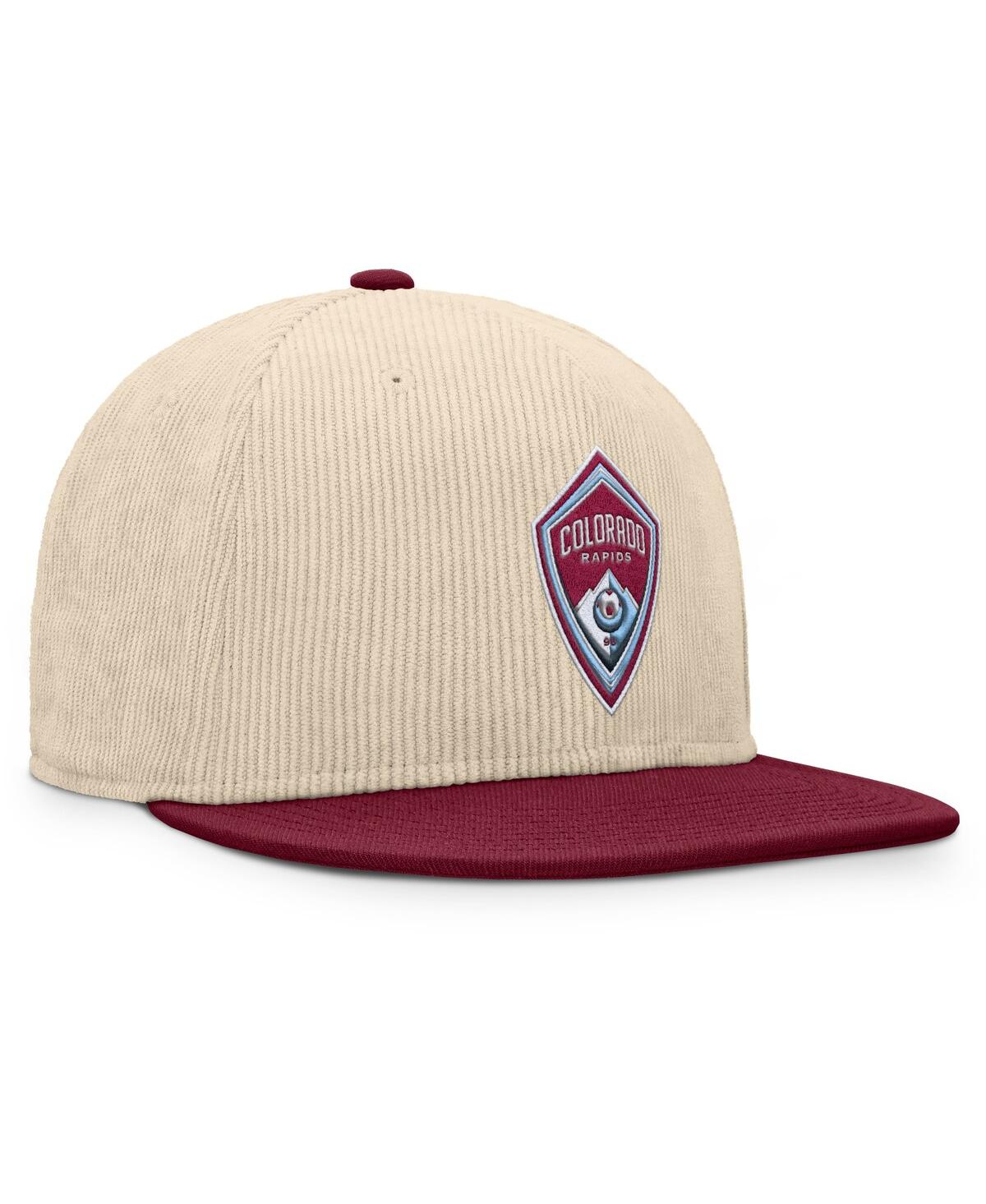 Fanatics Men's Cream Colorado Rapids Tempo Corduroy Snapback Hat In Cream