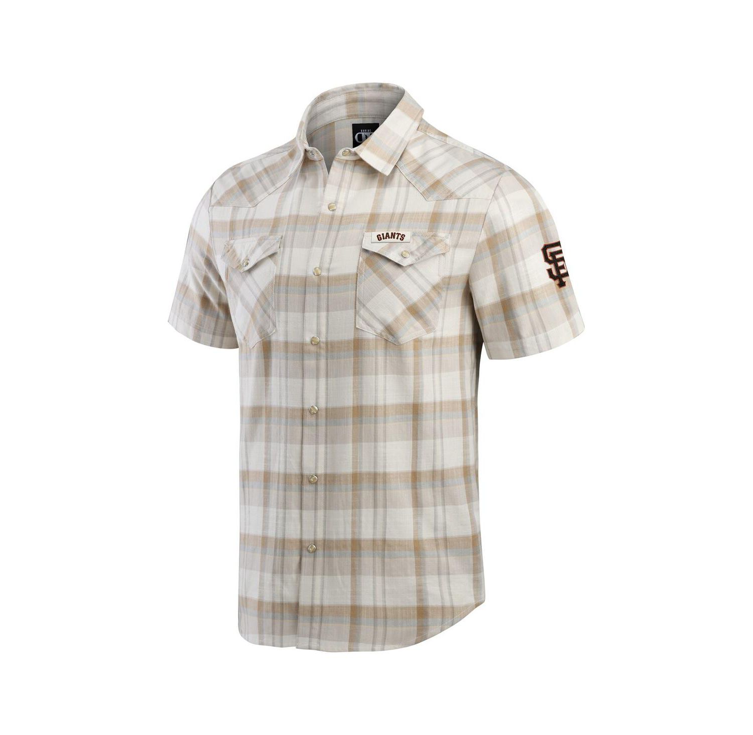 Men's Gray San Francisco Giants Plaid Full-Snap Shirt