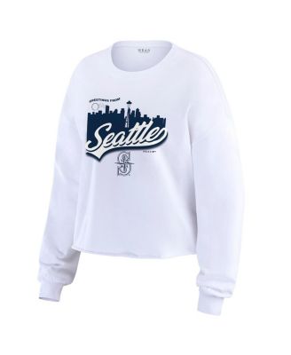 Women's White Seattle Mariners Domestic Postcard Long Sleeve T-Shirt