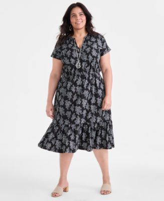 売れ筋商品|||スタイルアンドコー カットソー トップス レディース Plus Size Printed V-Neck Top, Exclusively at Macy's Milo Bright Pink Style & Co Pink Plus Size Shirts & Tops - Macy's