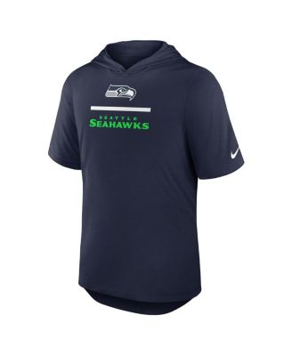 Men's College Navy Seattle Seahawks Lockup Tri-Blend Hoodie T-Shirt
