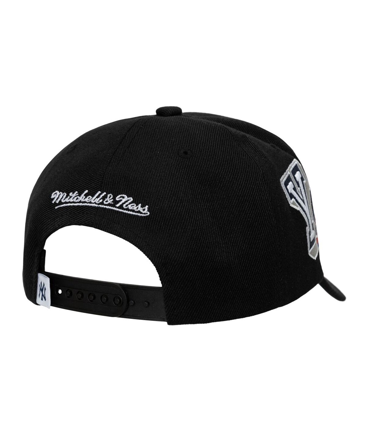 Mitchell & Ness Men's Black New York Yankees Hyper Type Pro Crown Snapback Hat In Black