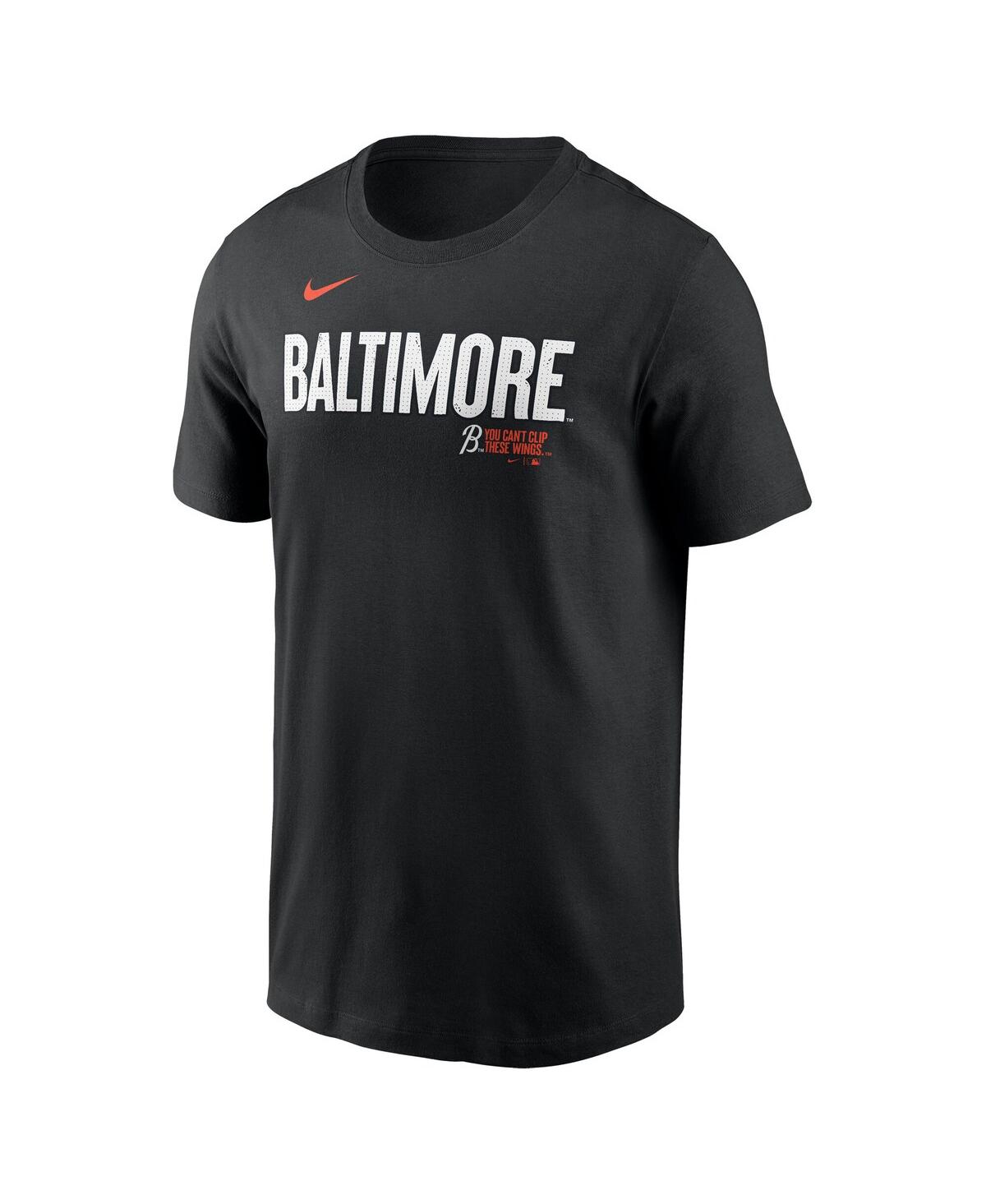 Nike Black Baltimore Orioles City Connect Wordmark T-shirt In Black