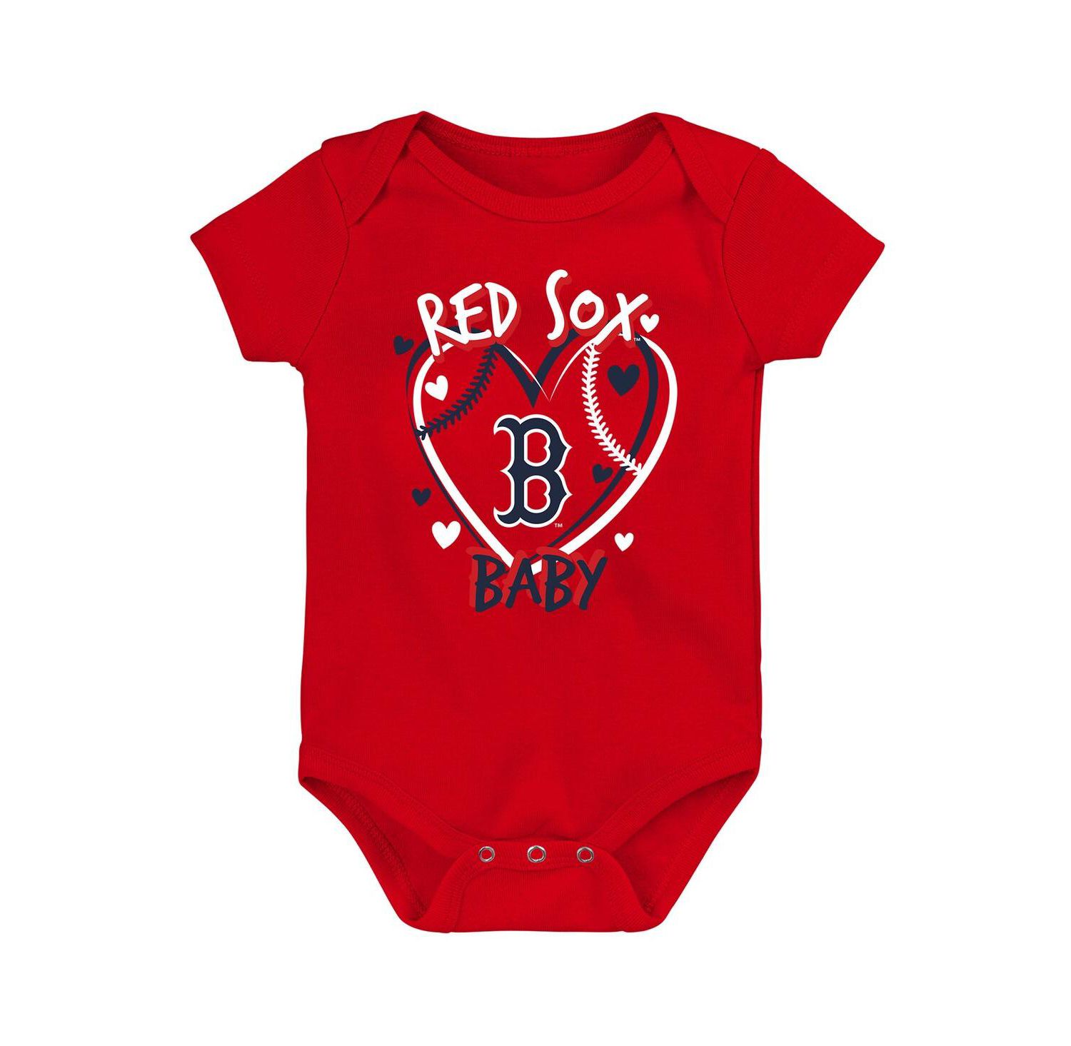 Baby Boys and Girls Boston Red Sox Slide Home Bodysuit 3-Pack