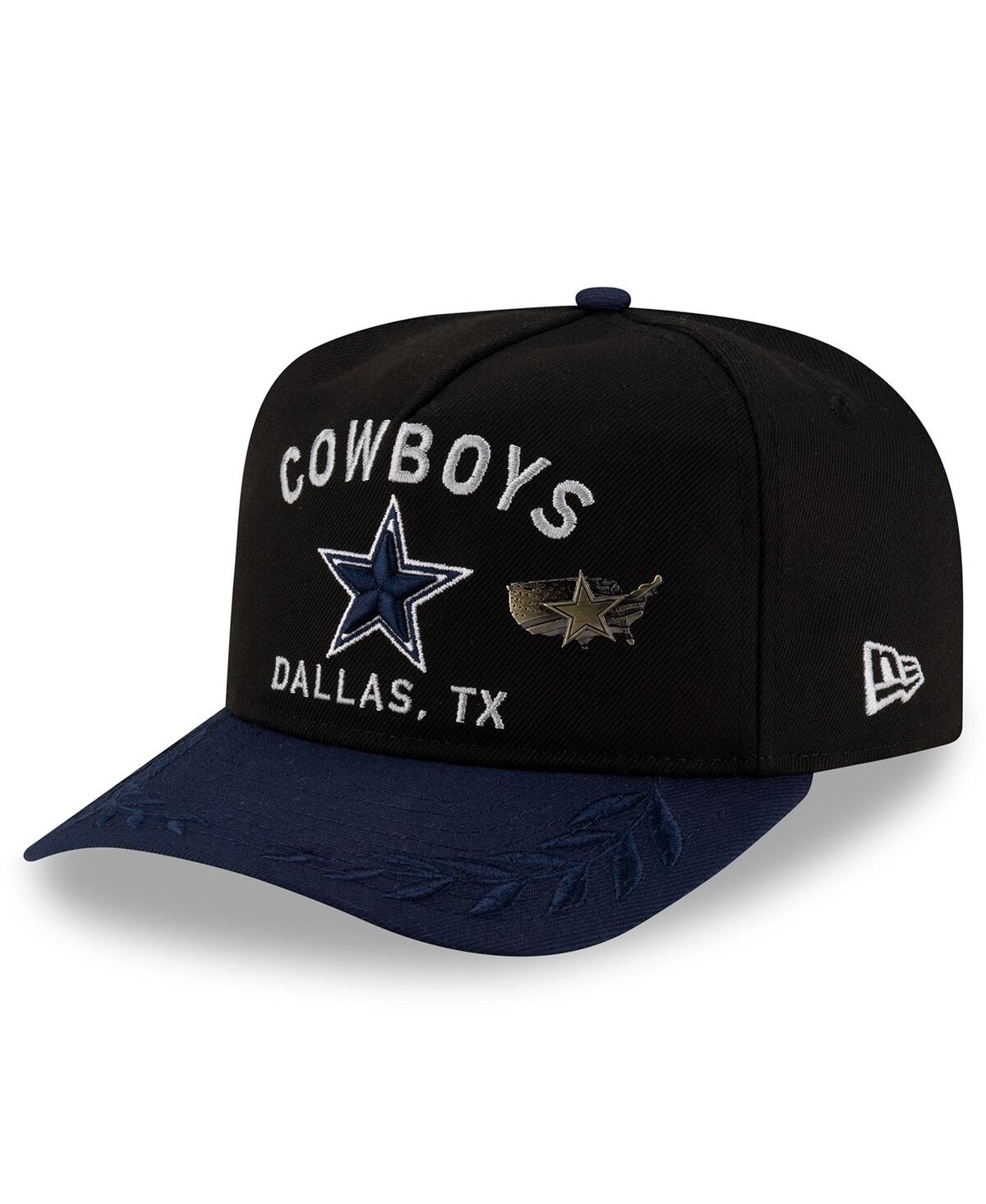 Men's Black/Navy Dallas Cowboys 2025 Nfl Draft On Stage A-Frame 59FIFTY Fitted Hat - Black, Navy