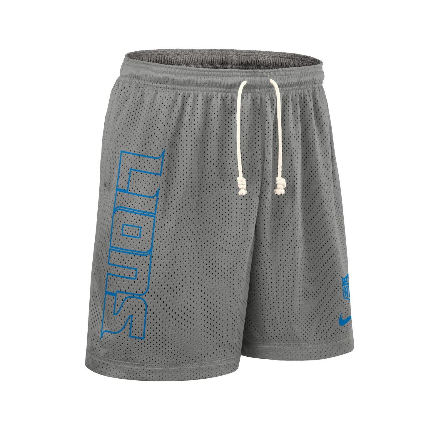 Men's Gray Detroit Lions Sideline Reversible Performance Shorts