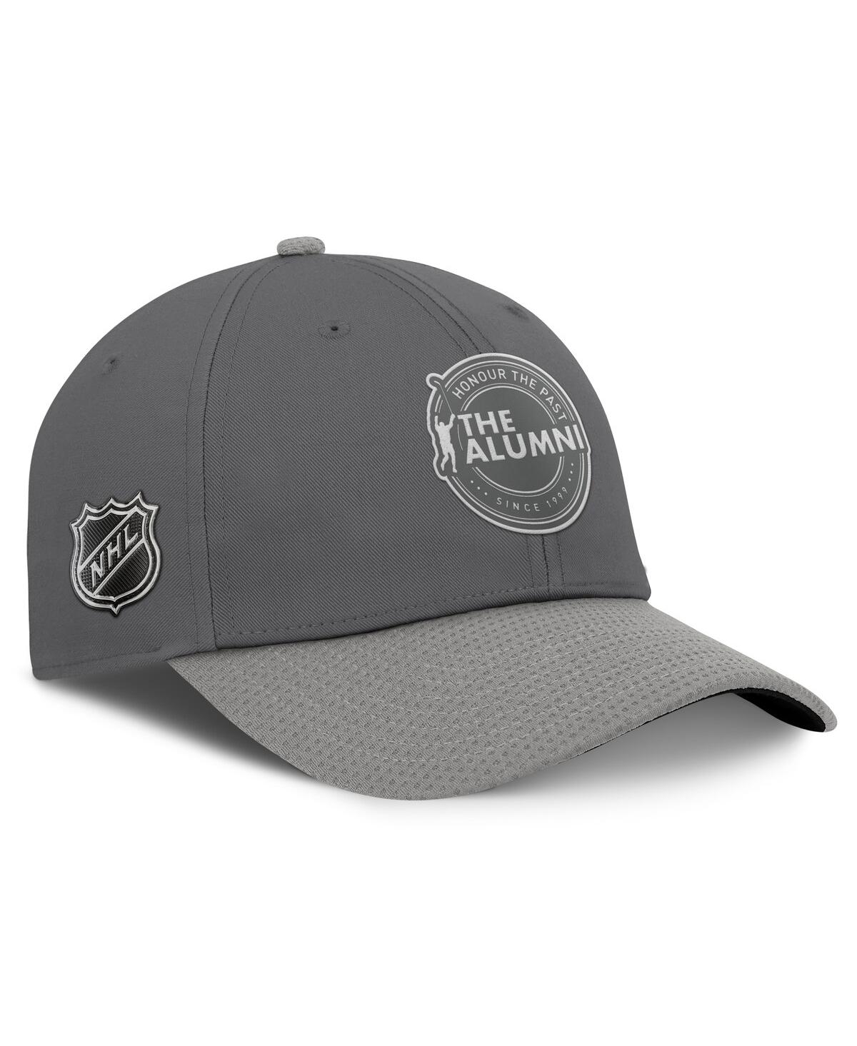 Fanatics Men's Charcoal/gray Nhl Alumni Association Adjustable Hat In Charcoal,gray