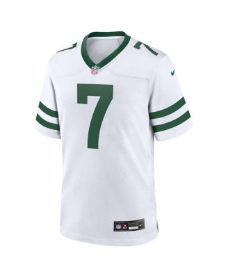 Men's Justin Fields Legacy White New York Jets Game Jersey
