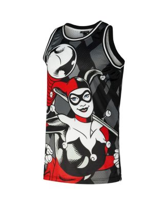 Men's Black Harley Quinn Graphic Basketball Jersey