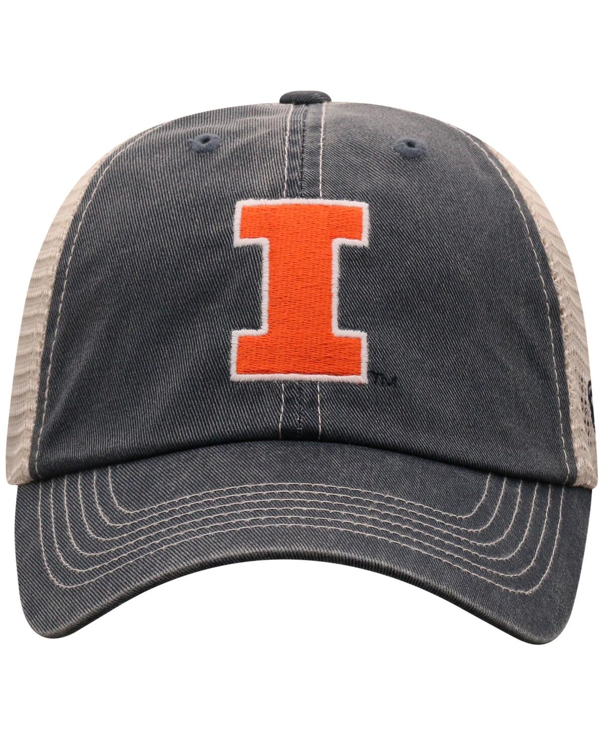 Top Of The World Men's Navy/natural Illinois Fighting Illini Vintage Adjustable Hat In Navy,natural