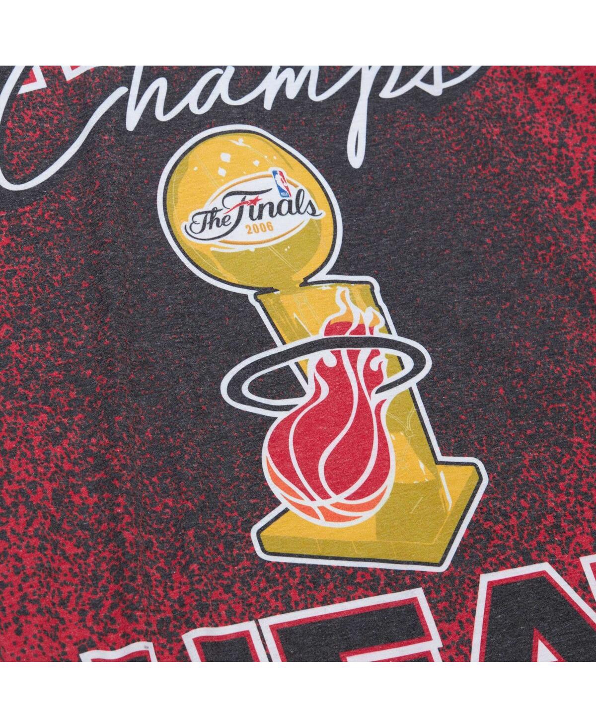 Mitchell & Ness Men's Red Miami Heat Hardwood Classics 2006 Nba S Champ City T-shirt In Multi