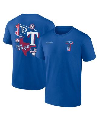 Fanatics - Men's Royal Texas Rangers Split Zone T-Shirt